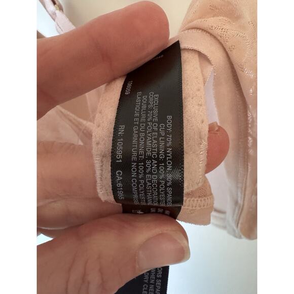 Natori 136059 Sheer Jacquard Full Fit Contour Underwire Bra Sz 36C Honey Blush - Picture 9 of 10